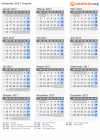 Kalender 2017 mit Ferien und Feiertagen Angola