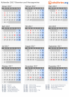 Kalender 2017 mit Ferien und Feiertagen Bosnien und Herzegowina