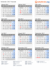Kalender 2017 mit Ferien und Feiertagen Kanada