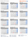 Kalender 2017 mit Ferien und Feiertagen Liberia