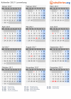 Kalender 2017 mit Ferien und Feiertagen Luxemburg