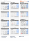 Kalender 2017 mit Ferien und Feiertagen Madagaskar