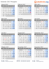 Kalender 2017 mit Ferien und Feiertagen Mongolei