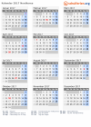 Kalender 2017 mit Ferien und Feiertagen Nordkorea