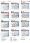 Kalender 2017 mit Ferien und Feiertagen Philippinen