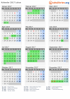 Kalender 2017 mit Ferien und Feiertagen Lebus