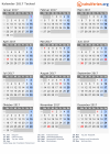 Kalender 2017 mit Ferien und Feiertagen Tschad