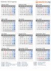 Kalender 2018 mit Ferien und Feiertagen Uganda