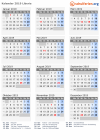 Kalender 2019 mit Ferien und Feiertagen Liberia