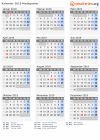 Kalender 2019 mit Ferien und Feiertagen Madagaskar