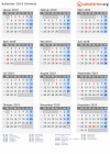 Kalender 2019 mit Ferien und Feiertagen Schweiz