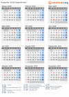 Kalender 2020 mit Ferien und Feiertagen Argentinien