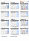 Kalender 2020 mit Ferien und Feiertagen Bangladesch