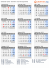 Kalender 2020 mit Ferien und Feiertagen Bosnien und Herzegowina