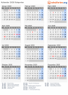 Kalender 2020 mit Ferien und Feiertagen Bulgarien
