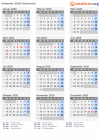Kalender 2020 mit Ferien und Feiertagen Dänemark
