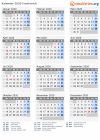 Kalender 2020 mit Ferien und Feiertagen Frankreich