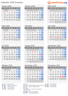 Kalender 2020 mit Ferien und Feiertagen Kroatien