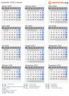 Kalender 2020 mit Ferien und Feiertagen Litauen