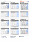 Kalender 2020 mit Ferien und Feiertagen Luxemburg