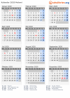 Kalender 2020 mit Ferien und Feiertagen Malawi