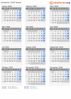Kalender 2020 mit Ferien und Feiertagen Nepal