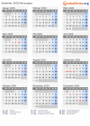 Kalender 2020 mit Ferien und Feiertagen Nicaragua