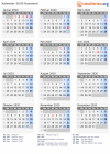 Kalender 2020 mit Ferien und Feiertagen Russland