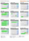 Kalender 2020 mit Ferien und Feiertagen Glarus
