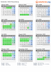 Kalender 2020 mit Ferien und Feiertagen Neuenburg