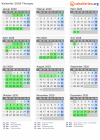 Kalender 2020 mit Ferien und Feiertagen Thurgau