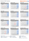 Kalender 2020 mit Ferien und Feiertagen Tunesien