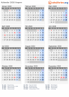 Kalender 2020 mit Ferien und Feiertagen Ungarn