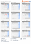 Kalender 2020 mit Ferien und Feiertagen Venezuela