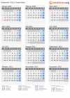 Kalender 2021 mit Ferien und Feiertagen Australien