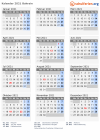Kalender 2021 mit Ferien und Feiertagen Bahrain