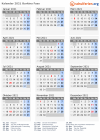 Kalender 2021 mit Ferien und Feiertagen Burkina Faso