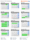 Kalender 2021 mit Ferien und Feiertagen Brandenburg