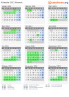 Kalender 2021 mit Ferien und Feiertagen Bremen