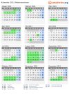 Kalender 2021 mit Ferien und Feiertagen Niedersachsen