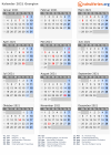 Kalender 2021 mit Ferien und Feiertagen Georgien