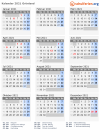Kalender 2021 mit Ferien und Feiertagen Grönland