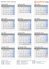 Kalender 2021 mit Ferien und Feiertagen Guyana