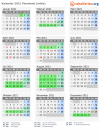 Kalender 2021 mit Ferien und Feiertagen Flevoland (mitte)