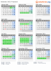 Kalender 2021 mit Ferien und Feiertagen Friesland