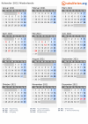 Kalender 2021 mit Ferien und Feiertagen Niederlande