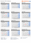 Kalender 2021 mit Ferien und Feiertagen Honduras
