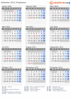 Kalender 2021 mit Ferien und Feiertagen Kirgisistan