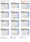Kalender 2021 mit Ferien und Feiertagen Kosovo