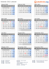 Kalender 2021 mit Ferien und Feiertagen Lettland
